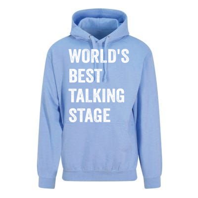 Funny Sarcastic Quote Saying World’s Best Talking Stage Unisex Surf Hoodie