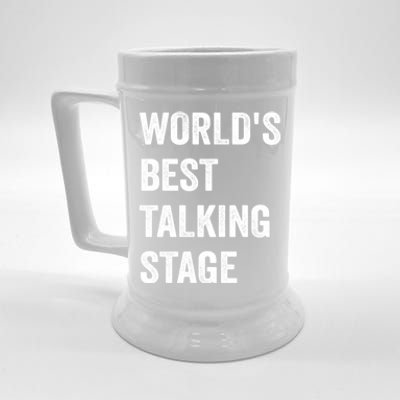 Funny Sarcastic Quote Saying World’s Best Talking Stage Beer Stein