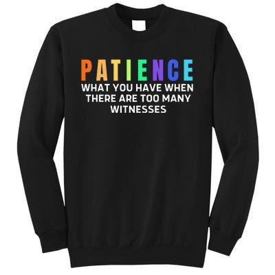 Funny Sarcastic Quote Saying Patience Definition Sweatshirt