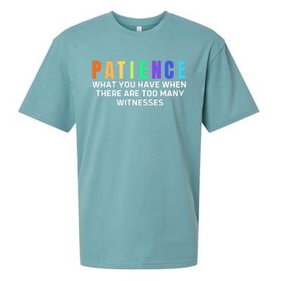 Funny Sarcastic Quote Saying Patience Definition Sueded Cloud Jersey T-Shirt