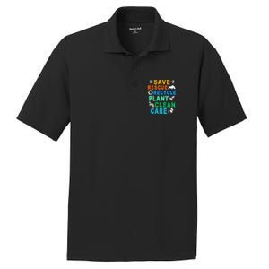 Funny Save Rescue Recycle Plant Clean Care Earth Day PosiCharge RacerMesh Polo