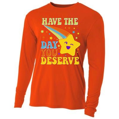 Funny Sarcastic Retro Shooting Star Cooling Performance Long Sleeve Crew