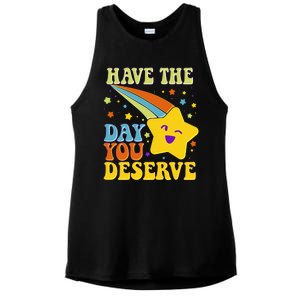 Funny Sarcastic Retro Shooting Star Ladies PosiCharge Tri-Blend Wicking Tank