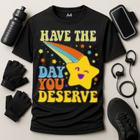 Funny Sarcastic Retro Shooting Star Cooling Performance Crew T-Shirt
