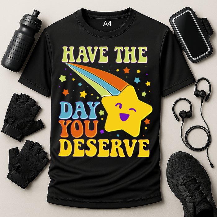 Funny Sarcastic Retro Shooting Star Cooling Performance Crew T-Shirt