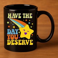 Funny Sarcastic Retro Shooting Star 11oz C Handle Ceramic Mug