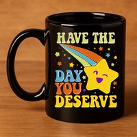 Funny Sarcastic Retro Shooting Star 11oz C Handle Ceramic Mug