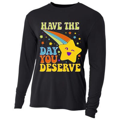 Funny Sarcastic Retro Shooting Star Cooling Performance Long Sleeve Crew