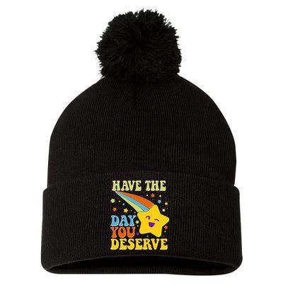 Funny Sarcastic Retro Shooting Star Pom Pom 12in Knit Beanie