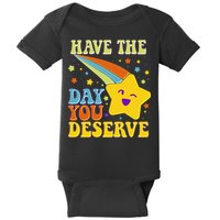 Funny Sarcastic Retro Shooting Star Baby Bodysuit
