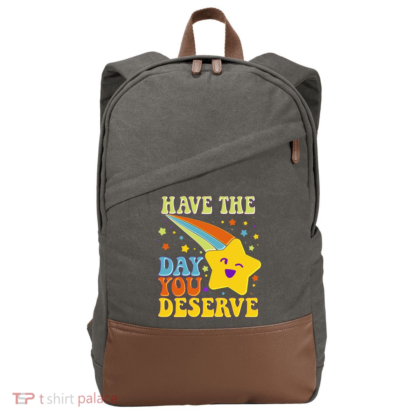 Funny Sarcastic Retro Shooting Star Cotton Canvas Backpack