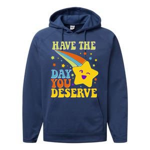 Funny Sarcastic Retro Shooting Star Performance Fleece Hoodie