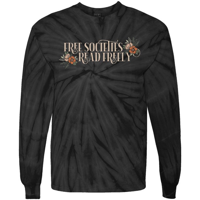 Free Societies Read Freely Read Banned Books Librarians Tie-Dye Long Sleeve Shirt