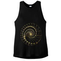 Fibonacci Spiral Ratio Mathematicians Sacred Geometry Ladies PosiCharge Tri-Blend Wicking Tank