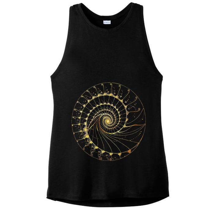 Fibonacci Spiral Ratio Mathematicians Sacred Geometry Ladies PosiCharge Tri-Blend Wicking Tank