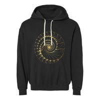 Fibonacci Spiral Ratio Mathematicians Sacred Geometry Garment-Dyed Fleece Hoodie
