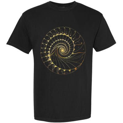 Fibonacci Spiral Ratio Mathematicians Sacred Geometry Garment-Dyed Heavyweight T-Shirt