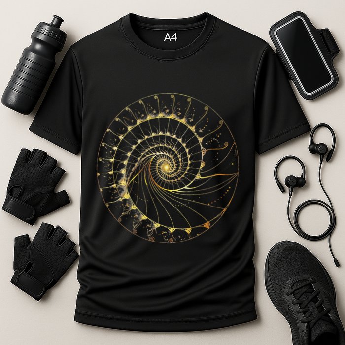 Fibonacci Spiral Ratio Mathematicians Sacred Geometry Performance Shirt