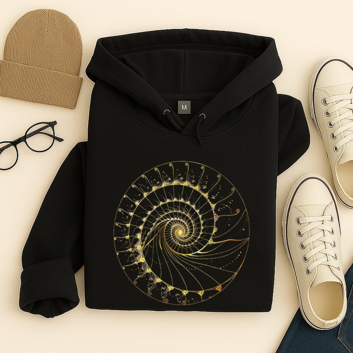 Fibonacci Spiral Ratio Mathematicians Sacred Geometry Hoodie