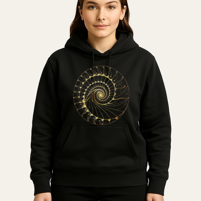 Fibonacci Spiral Ratio Mathematicians Sacred Geometry Hoodie