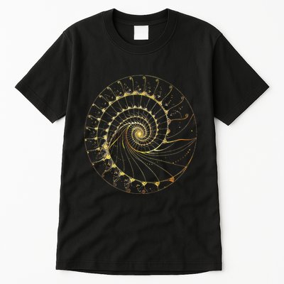 Fibonacci Spiral Ratio Mathematicians Sacred Geometry Tall T-Shirt