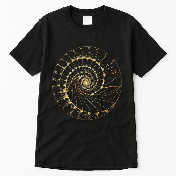 Fibonacci Spiral Ratio Mathematicians Sacred Geometry Tall T-Shirt