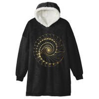 Fibonacci Spiral Ratio Mathematicians Sacred Geometry Hooded Wearable Blanket