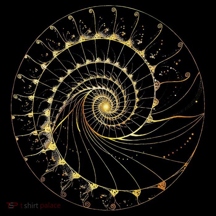 Fibonacci Spiral Ratio Mathematicians Sacred Geometry Button