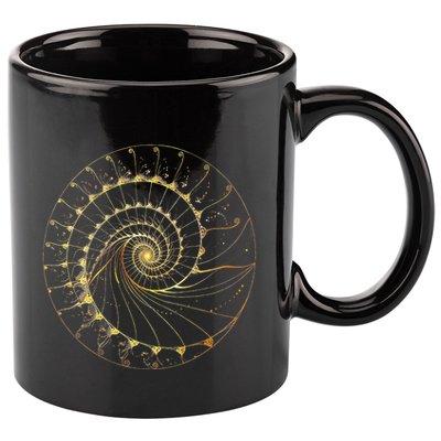 Fibonacci Spiral Ratio Mathematicians Sacred Geometry 11oz C Handle Ceramic Mug