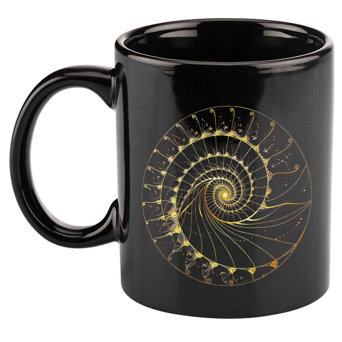 Fibonacci Spiral Ratio Mathematicians Sacred Geometry 11oz C Handle Ceramic Mug