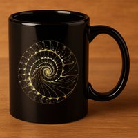 Fibonacci Spiral Ratio Mathematicians Sacred Geometry 11oz C Handle Ceramic Mug