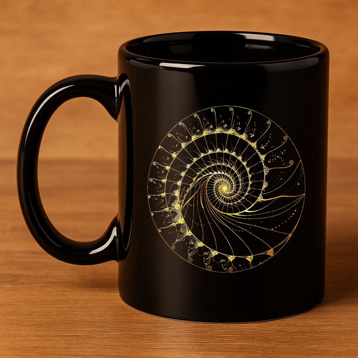Fibonacci Spiral Ratio Mathematicians Sacred Geometry 11oz C Handle Ceramic Mug