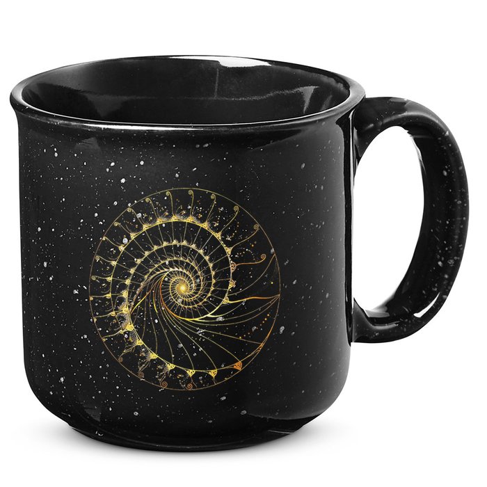 Fibonacci Spiral Ratio Mathematicians Sacred Geometry 15oz Campfire Ceramic Mug