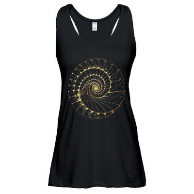 Fibonacci Spiral Ratio Mathematicians Sacred Geometry Ladies Essential Flowy Tank