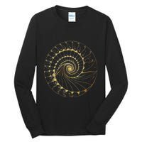 Fibonacci Spiral Ratio Mathematicians Sacred Geometry Tall Long Sleeve T-Shirt