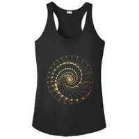 Fibonacci Spiral Ratio Mathematicians Sacred Geometry Ladies PosiCharge Competitor Racerback Tank