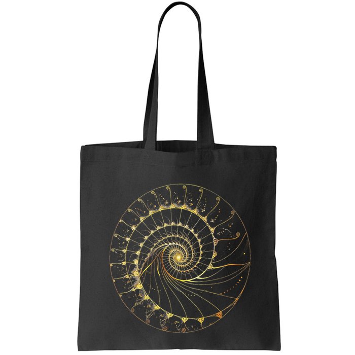 Fibonacci Spiral Ratio Mathematicians Sacred Geometry Bag