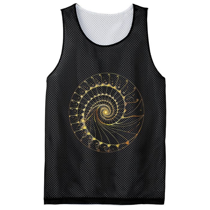 Fibonacci Spiral Ratio Mathematicians Sacred Geometry Mesh Reversible Basketball Jersey Tank