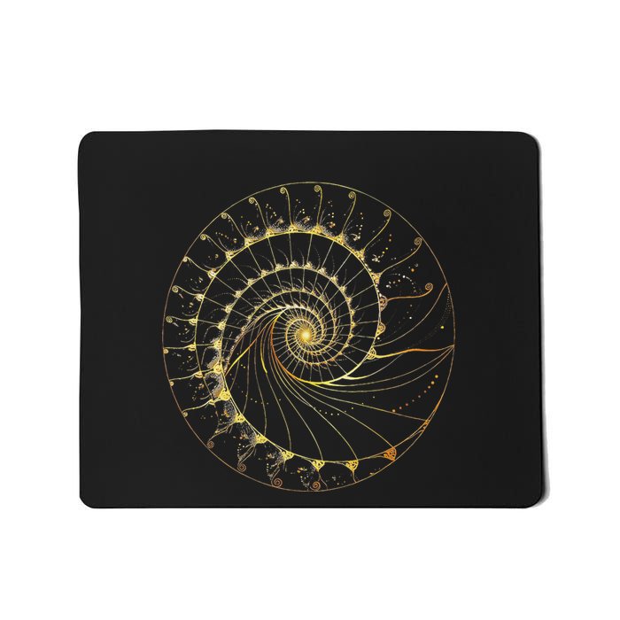 Fibonacci Spiral Ratio Mathematicians Sacred Geometry Mousepad