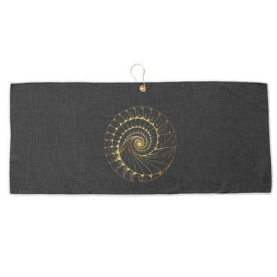Fibonacci Spiral Ratio Mathematicians Sacred Geometry Large Microfiber Waffle Golf Towel