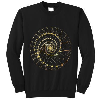 Fibonacci Spiral Ratio Mathematicians Sacred Geometry Tall Sweatshirt