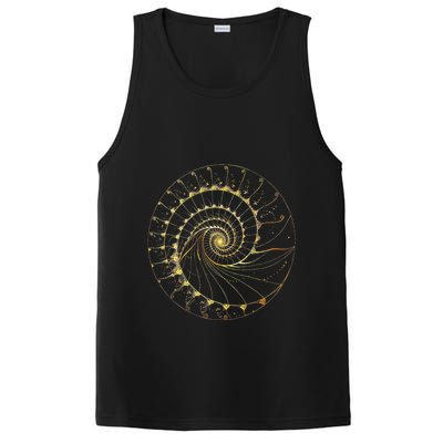 Fibonacci Spiral Ratio Mathematicians Sacred Geometry PosiCharge Competitor Tank