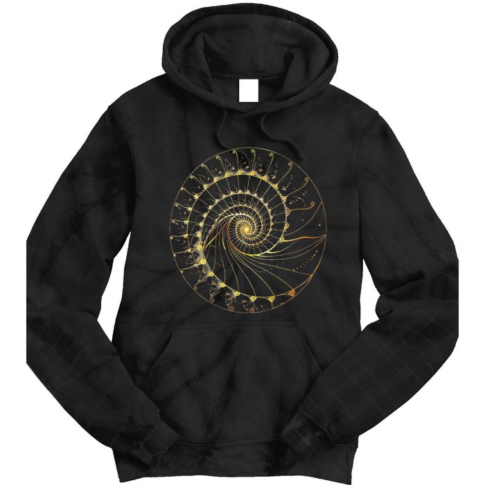 Fibonacci Spiral Ratio Mathematicians Sacred Geometry Tie Dye Hoodie