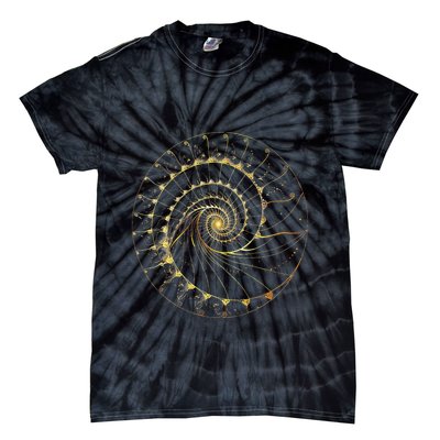 Fibonacci Spiral Ratio Mathematicians Sacred Geometry Tie-Dye T-Shirt