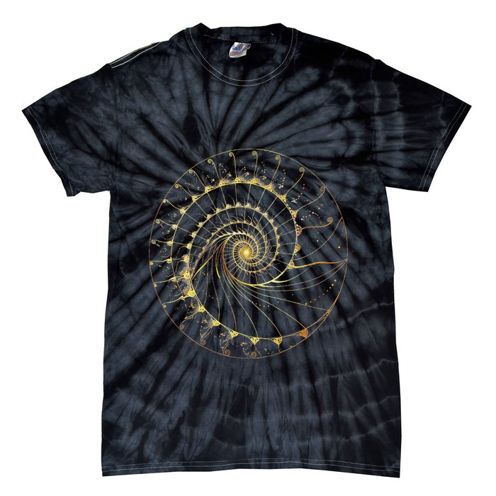 Fibonacci Spiral Ratio Mathematicians Sacred Geometry Tie-Dye T-Shirt