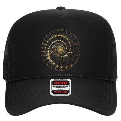 Fibonacci Spiral Ratio Mathematicians Sacred Geometry Trucker Hat