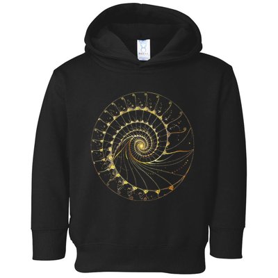 Fibonacci Spiral Ratio Mathematicians Sacred Geometry Toddler Hoodie