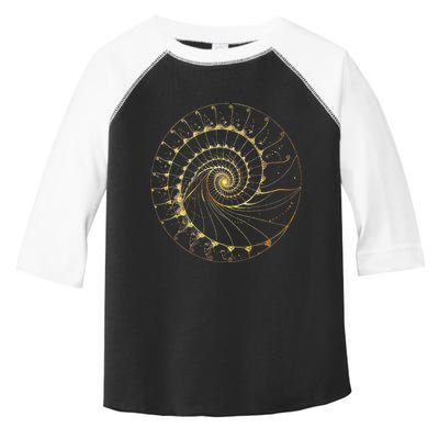 Fibonacci Spiral Ratio Mathematicians Sacred Geometry Toddler Fine Jersey T-Shirt