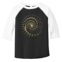 Fibonacci Spiral Ratio Mathematicians Sacred Geometry Toddler Fine Jersey T-Shirt