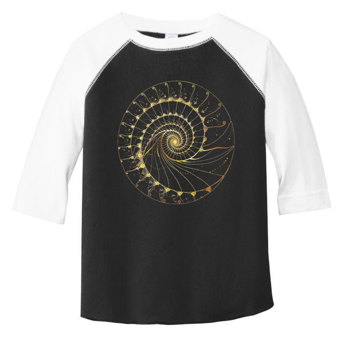 Fibonacci Spiral Ratio Mathematicians Sacred Geometry Toddler Fine Jersey T-Shirt